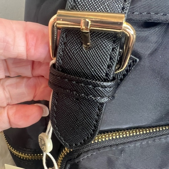 VALENTINO ORLANDI NYLON BACKPACK WITH GOLD DETAIL AND MATCHING POUCH NEW - Picture 9 of 14